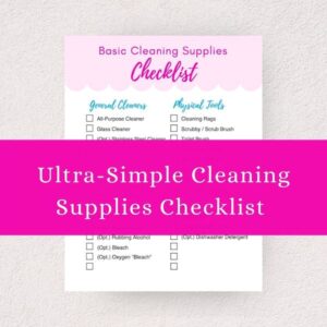 minimalist cleaning supplies checklist momma bear brand colors