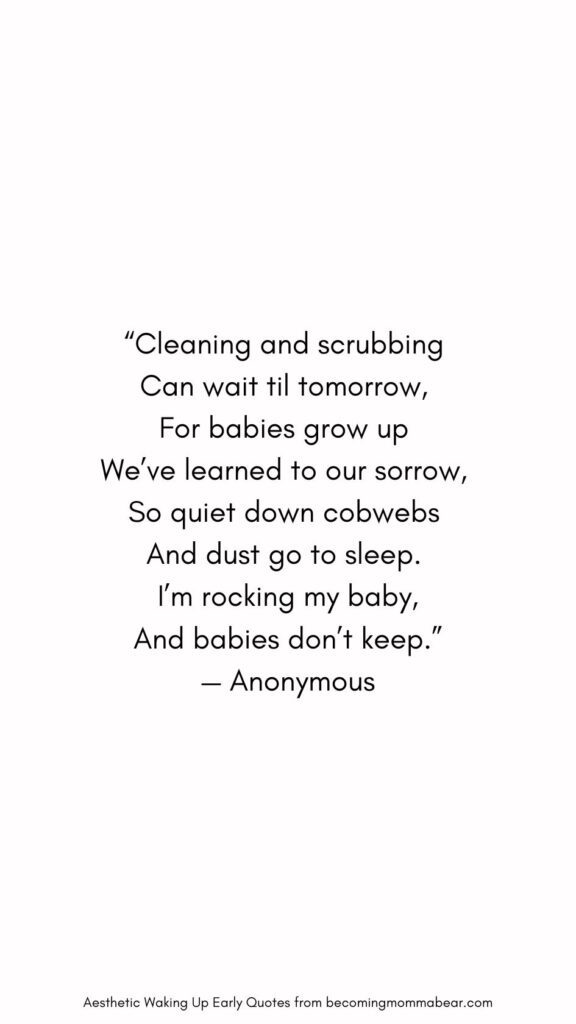 Babies and Children Waking Up Early Quote