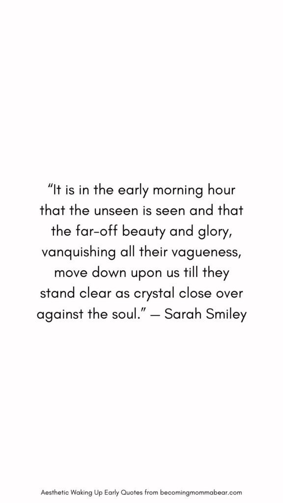 Quotation on Morning Beauty
