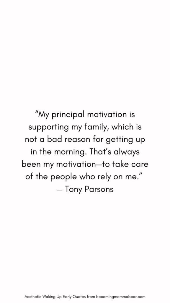 Motivational quote about waking up early