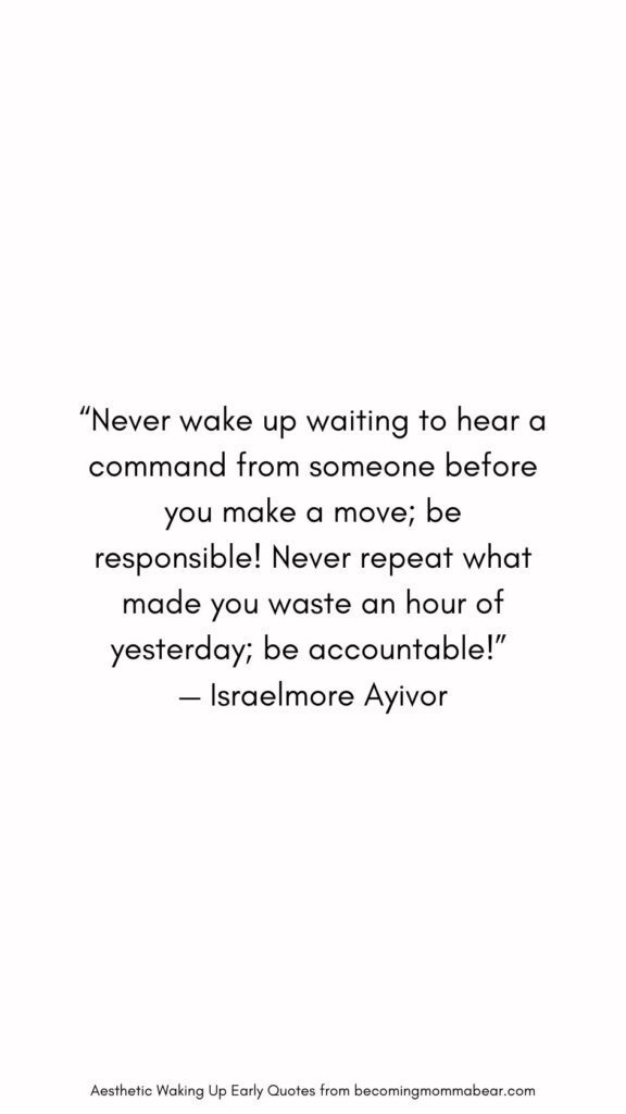 Motivational Quote For Waking Up Early