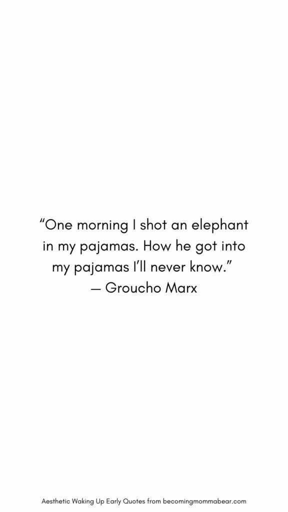 Hilarious and Funny Waking Up Early Quote