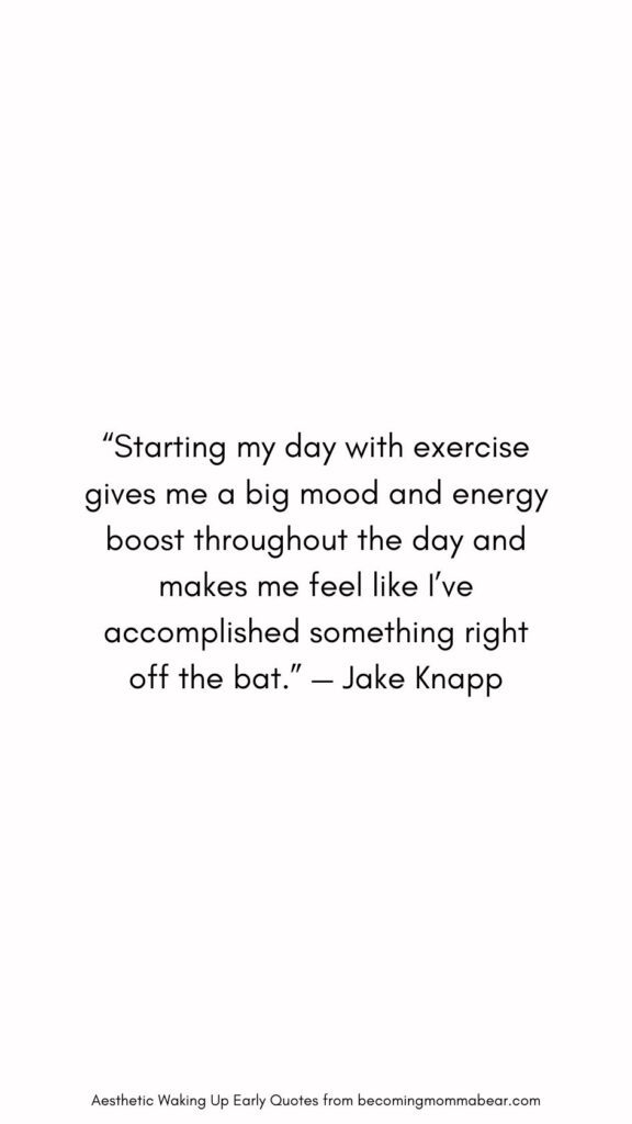 Waking Up Early to Workout Quote