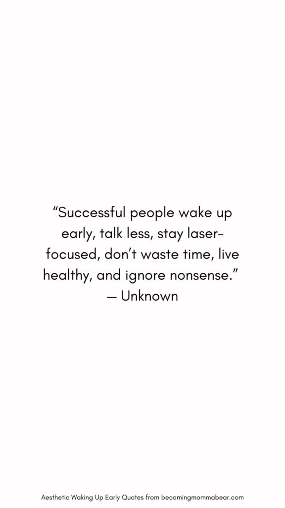 Quotation on Good Morning Habits
