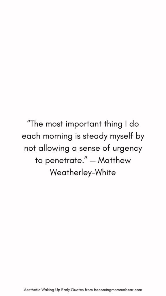 Quotation on Good Morning Habits