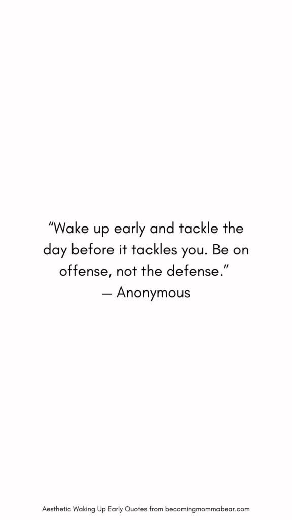 Motivational Quote For Waking Up Early