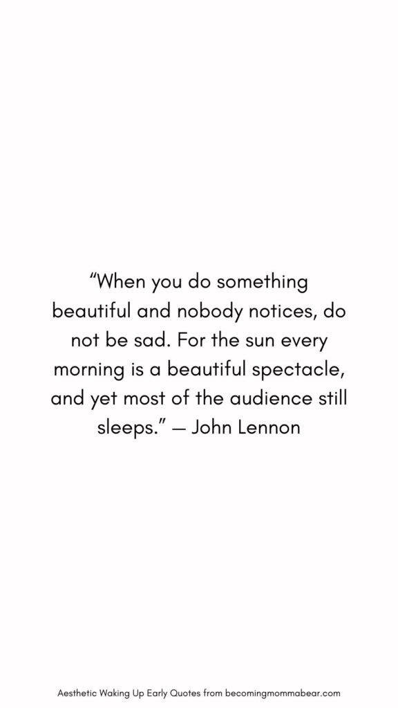 Quotation on Morning Beauty