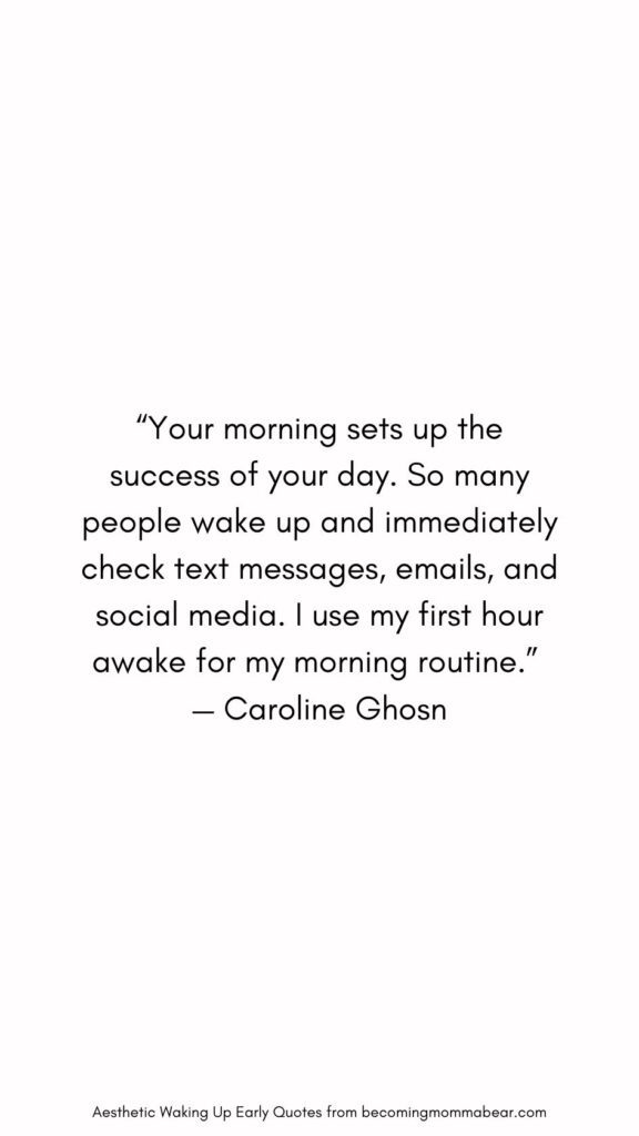 Quotation on Good Morning Habits