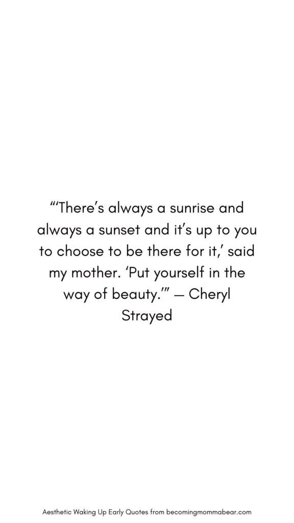 Quotation on Morning Beauty