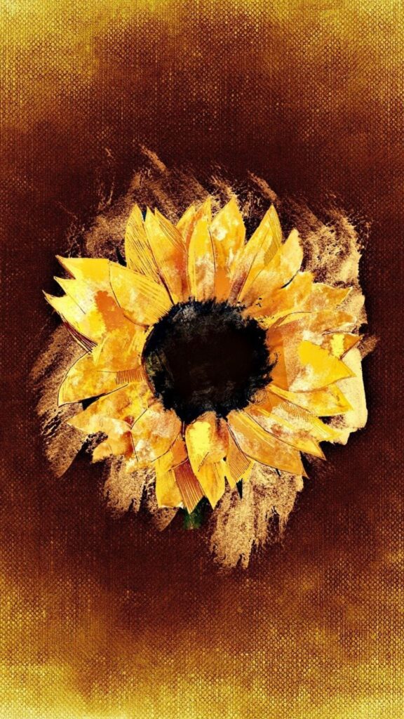 Aesthetic Burning Sunflower Wallpaper