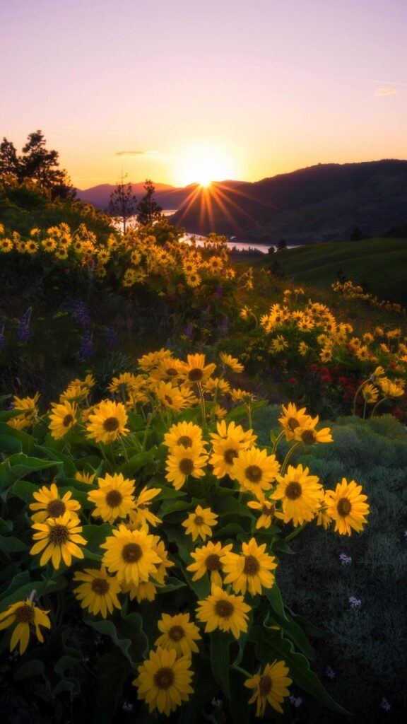 Aesthetic Sunflower Bunches Wallpaper